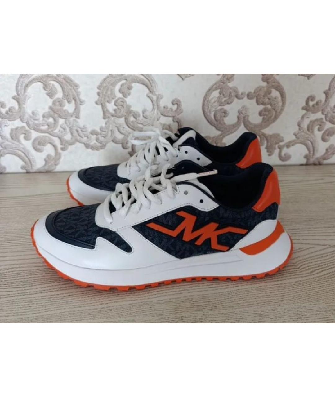 MICHAEL KORS Белые кожаные низкие кроссовки / кеды, фото 5