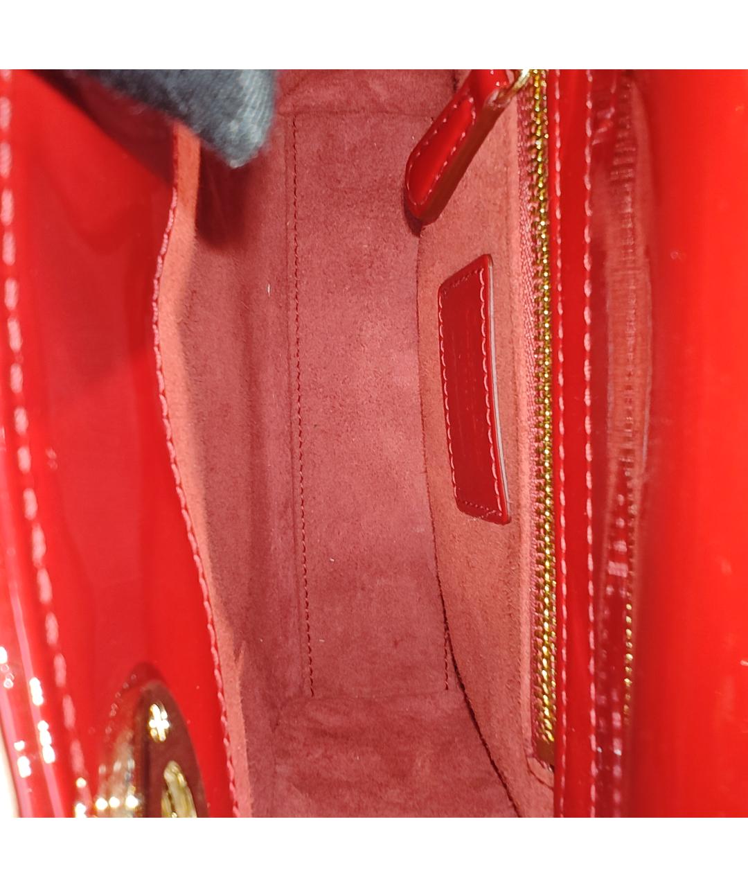 CHRISTIAN DIOR Красная кожаная сумка с короткими ручками, фото 7