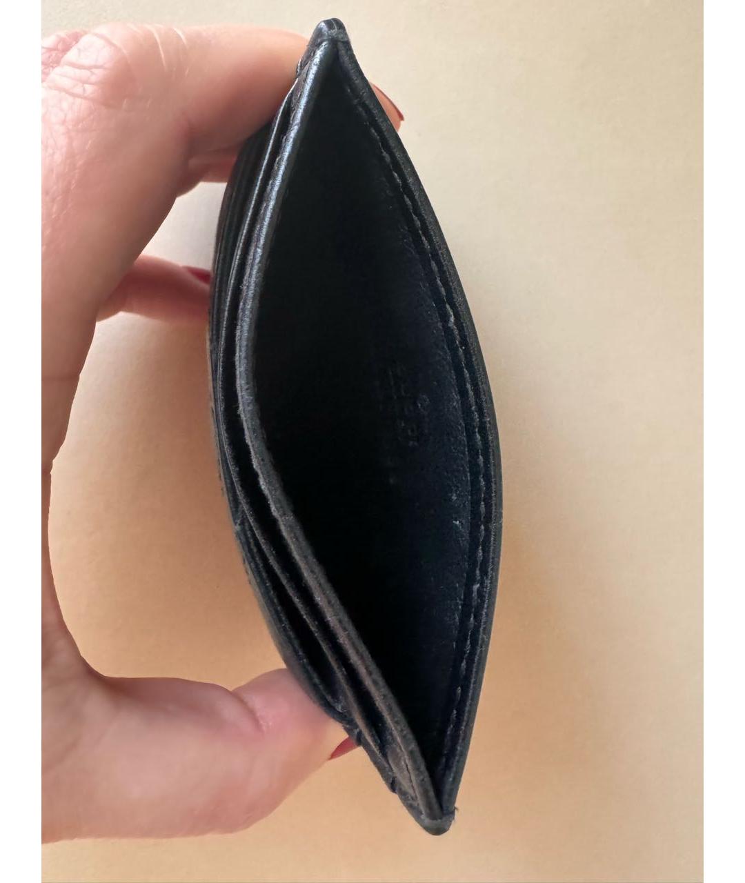 GUCCI Черный кожаный кардхолдер, фото 4