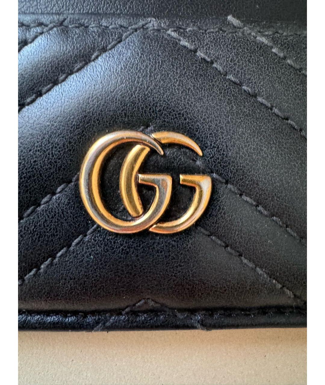 GUCCI Черный кожаный кардхолдер, фото 5
