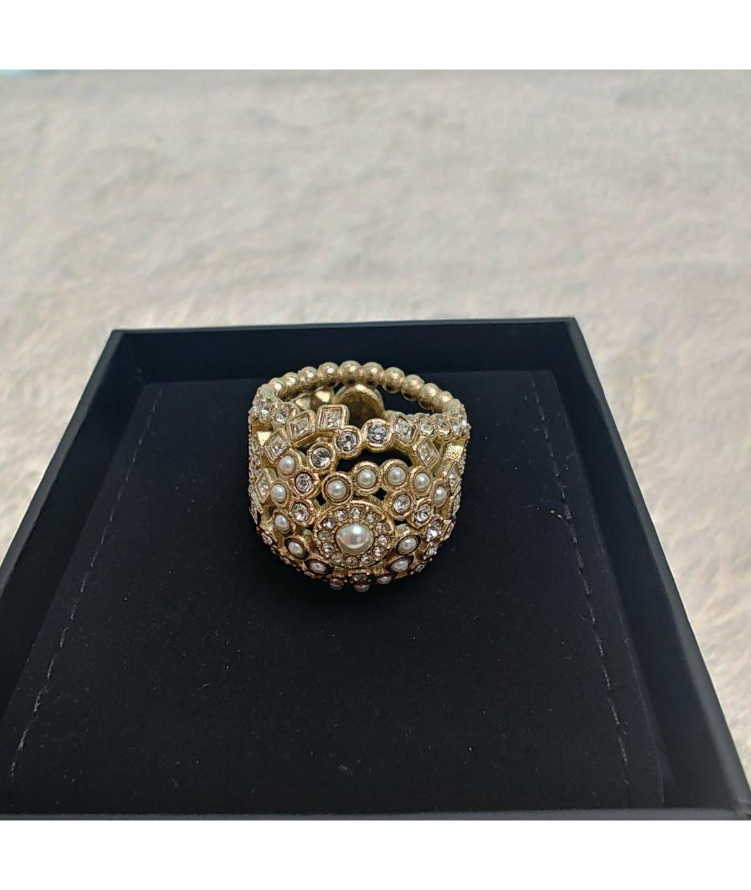 CHANEL Золотое кольцо из бисера, фото 5