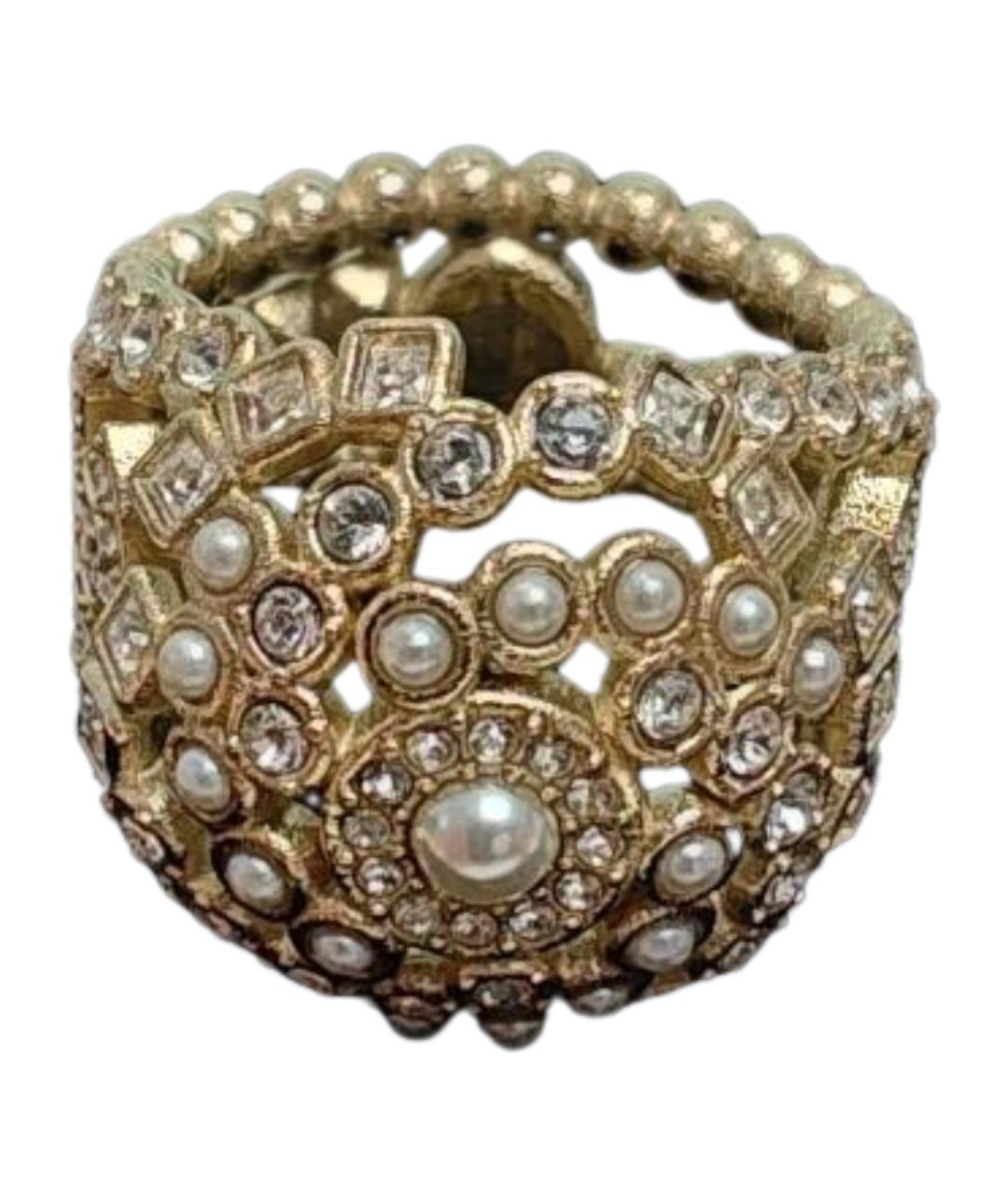 CHANEL Золотое кольцо из бисера, фото 1