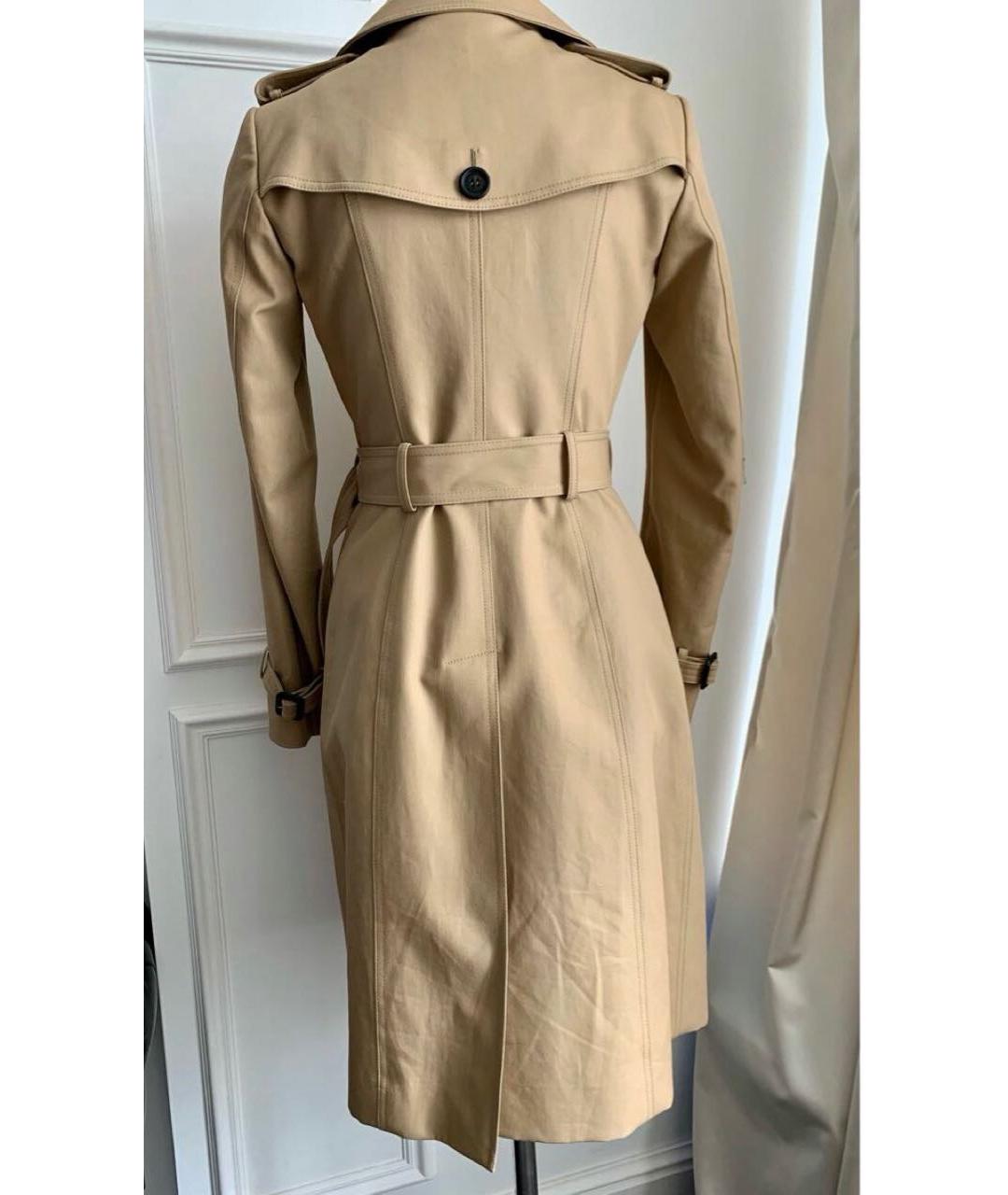 BURBERRY Бежевый хлопковый тренч/плащ, фото 2