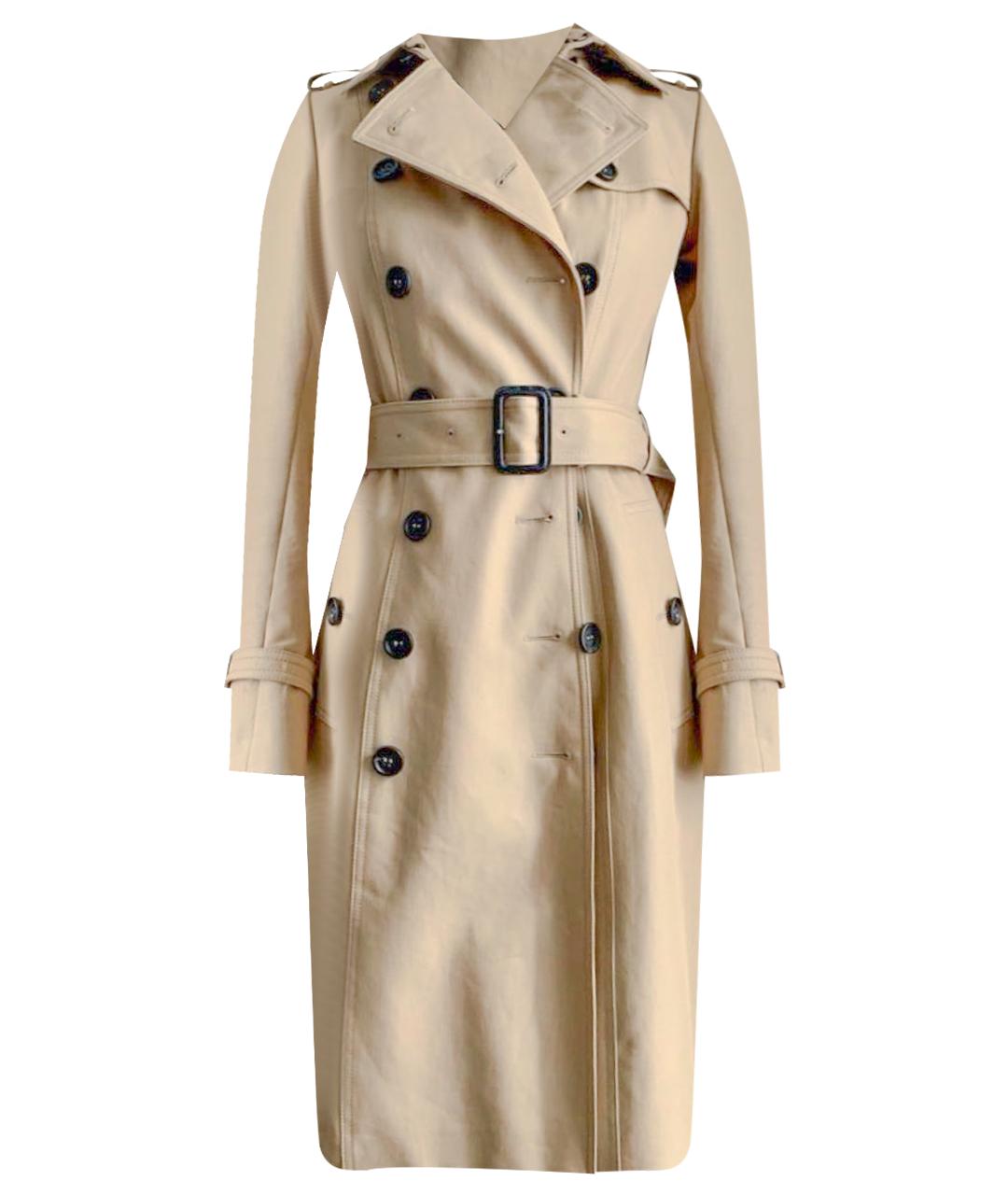 BURBERRY Бежевый хлопковый тренч/плащ, фото 1