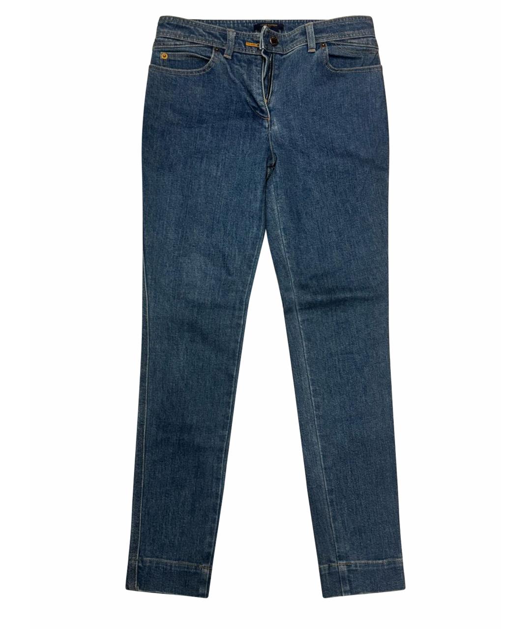 LOUIS VUITTON Синие хлопковые джинсы слим, фото 1
