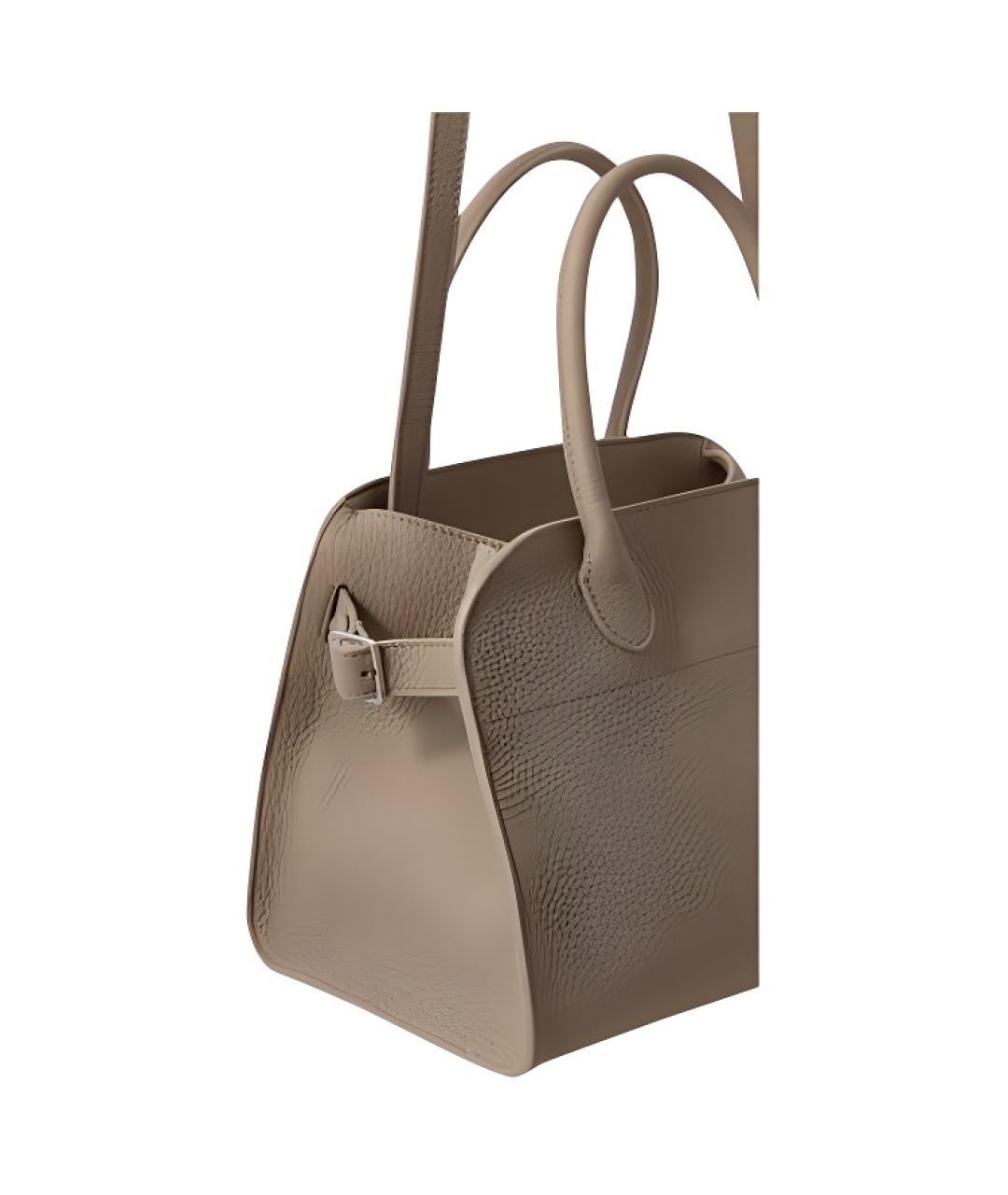 THE ROW Бежевая кожаная сумка тоут, фото 4