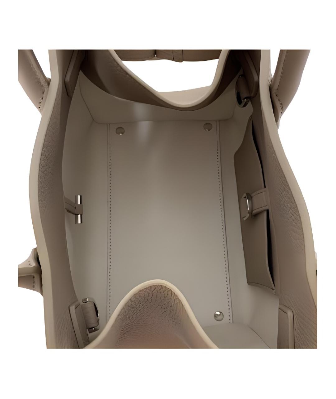 THE ROW Бежевая кожаная сумка тоут, фото 2