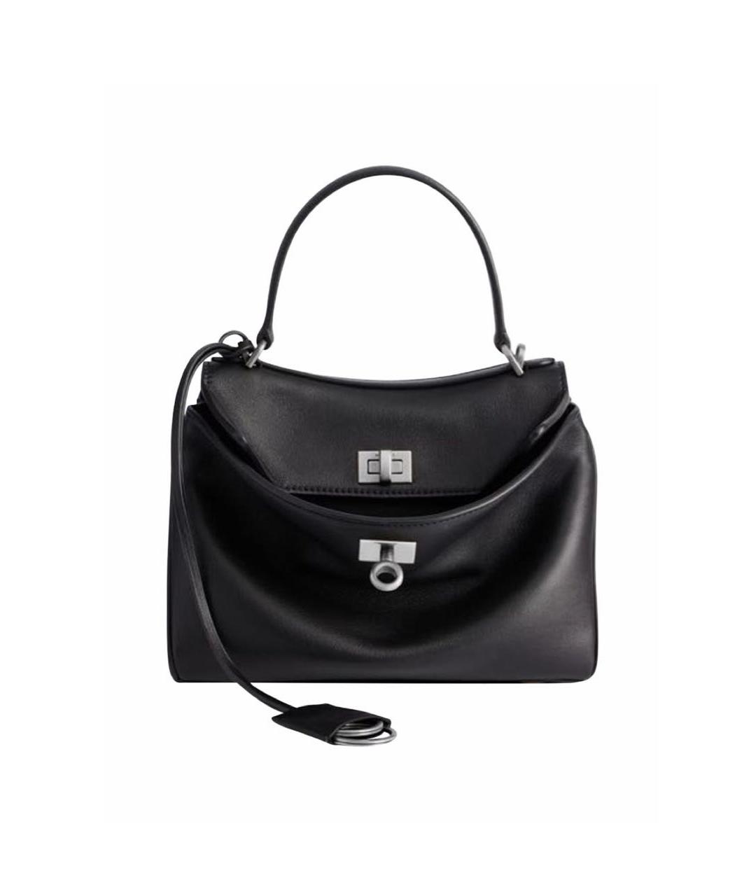 BALENCIAGA Черная кожаная сумка через плечо, фото 1