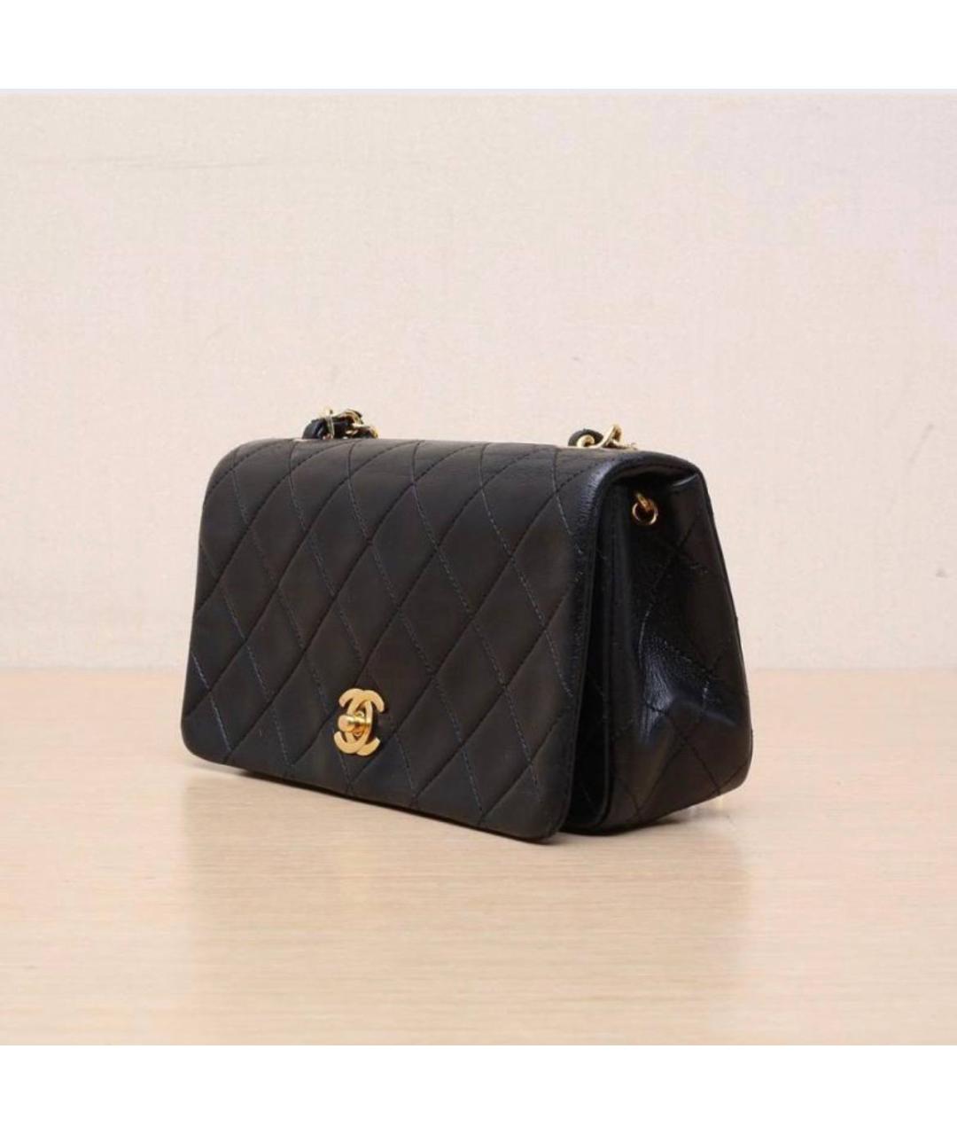 CHANEL Черная кожаная сумка через плечо, фото 2