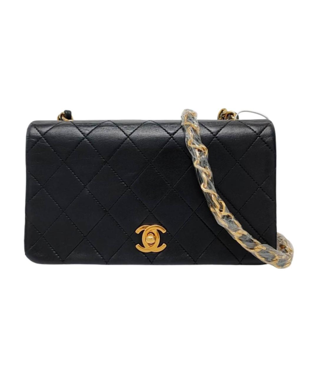 CHANEL Черная кожаная сумка через плечо, фото 1