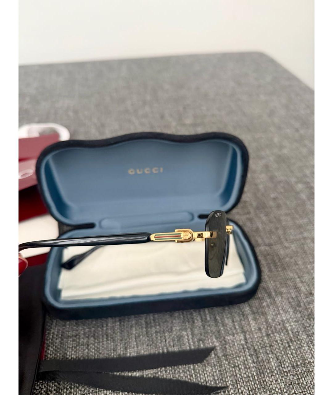 GUCCI Черные пластиковые солнцезащитные очки, фото 3