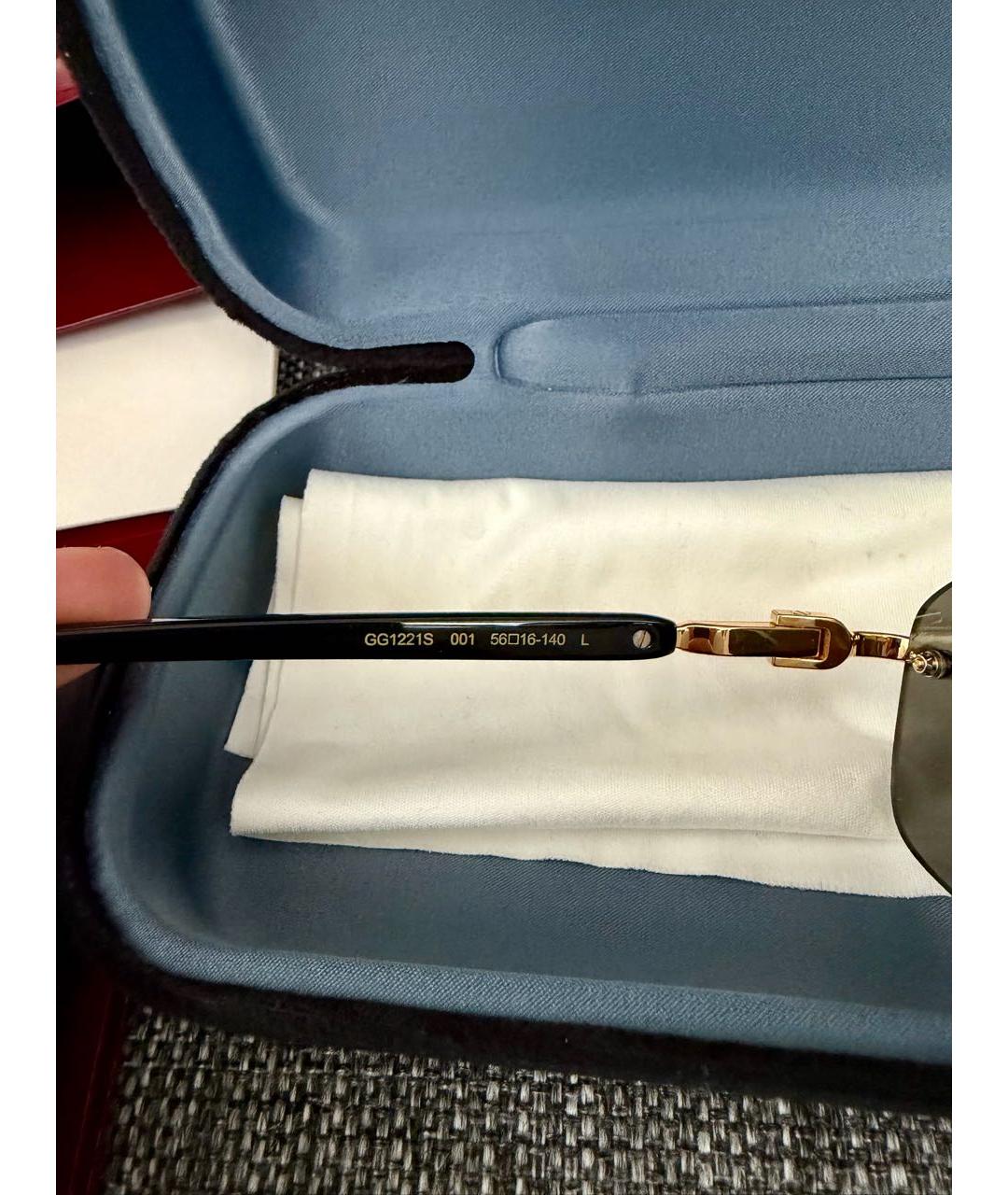 GUCCI Черные пластиковые солнцезащитные очки, фото 5