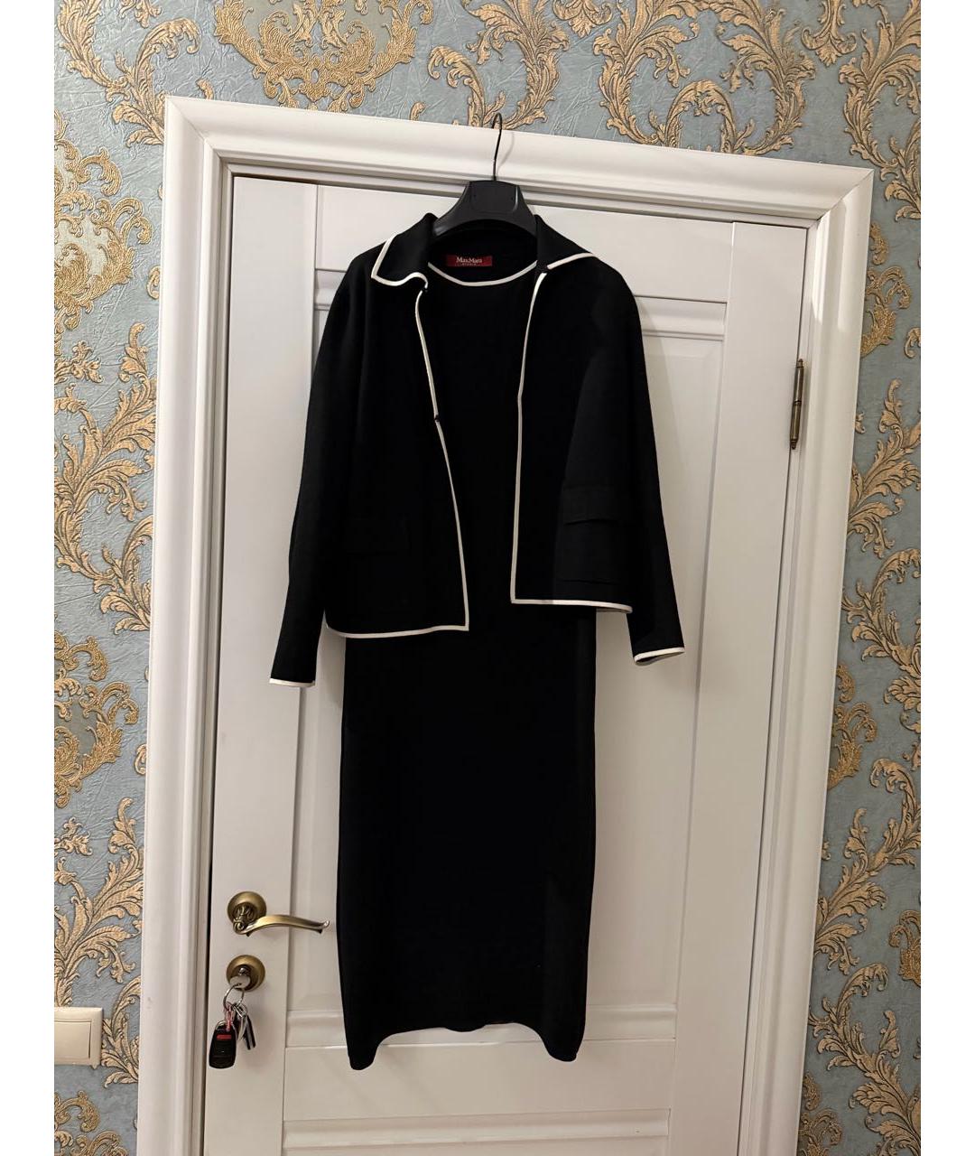 MAX MARA STUDIO Черный вискозный костюм с юбками, фото 3