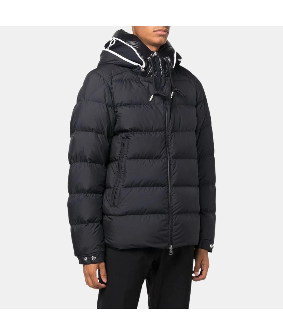MONCLER Темно-синяя полиамидовая куртка, фото 4