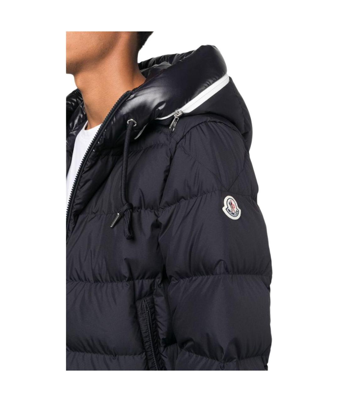 MONCLER Темно-синяя полиамидовая куртка, фото 5