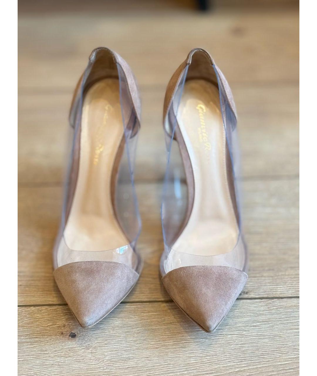 GIANVITO ROSSI Бежевые замшевые туфли, фото 2