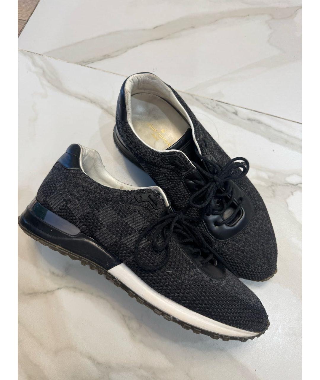 LOUIS VUITTON Черные кожаные низкие кроссовки / кеды, фото 3