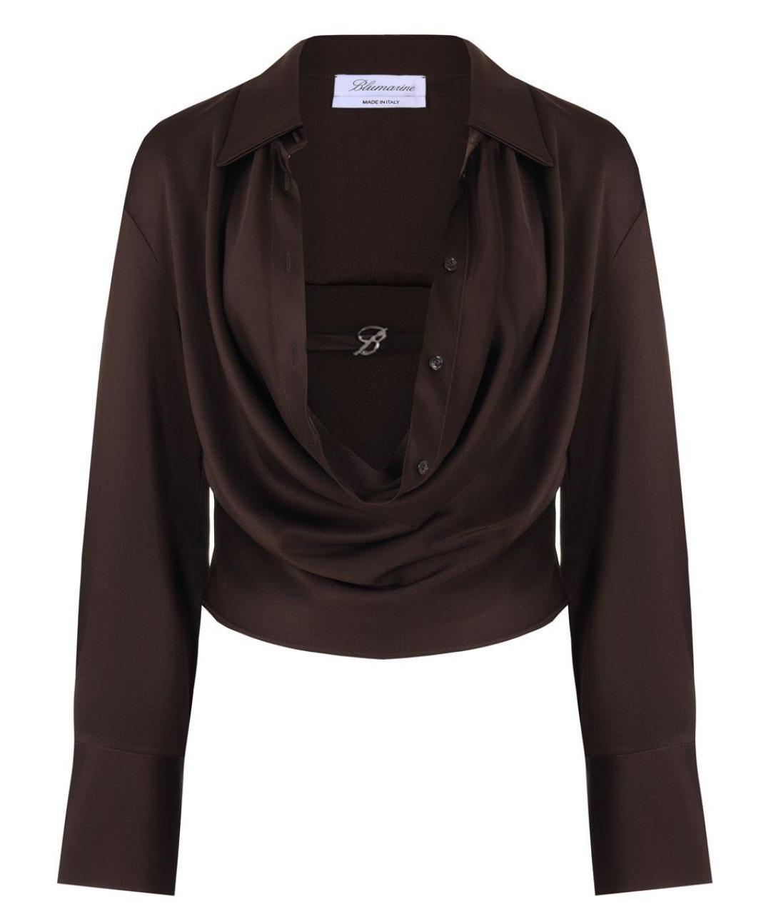 BLUMARINE Коричневая блузы, фото 6