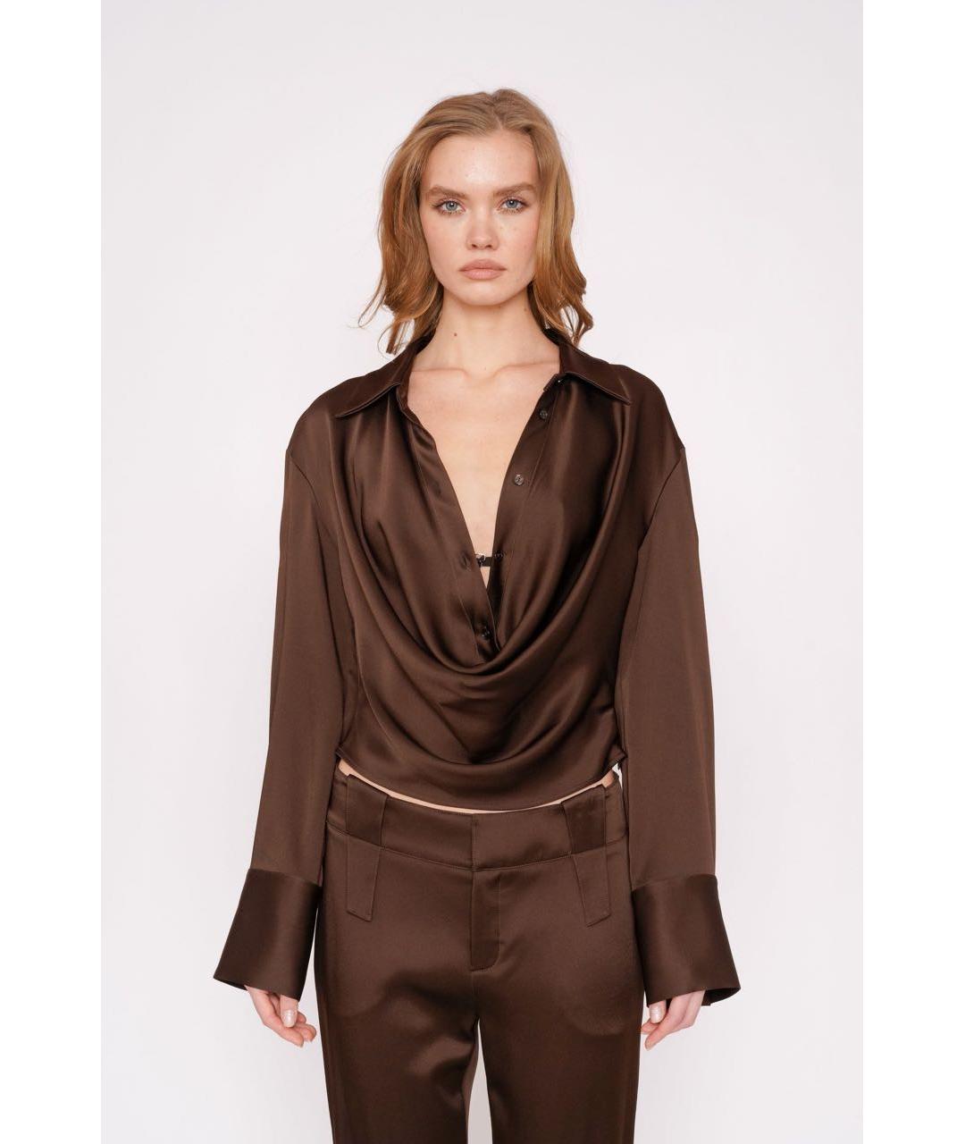 BLUMARINE Коричневая блузы, фото 5