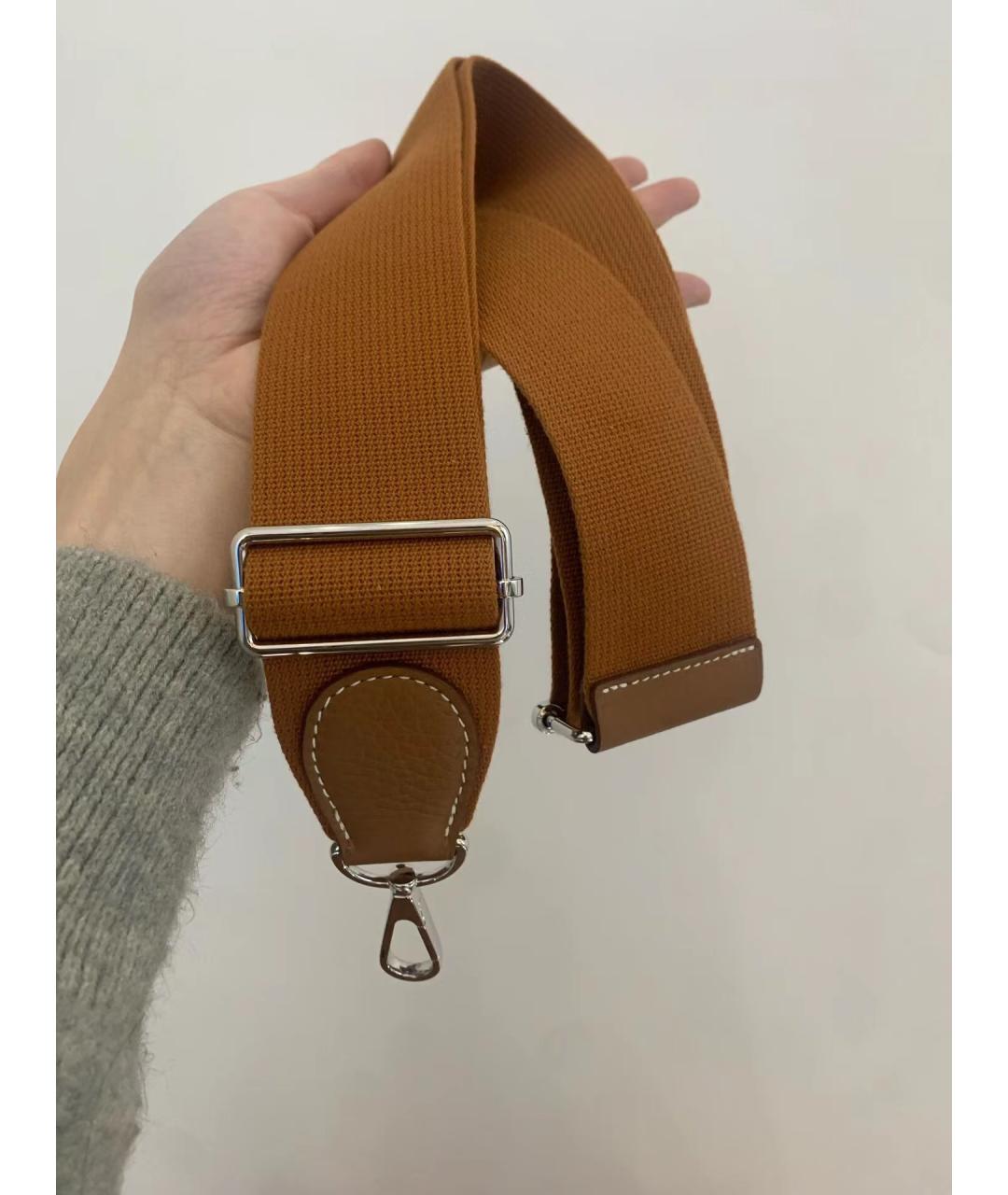 HERMES Коричневая кожаная сумка через плечо, фото 5