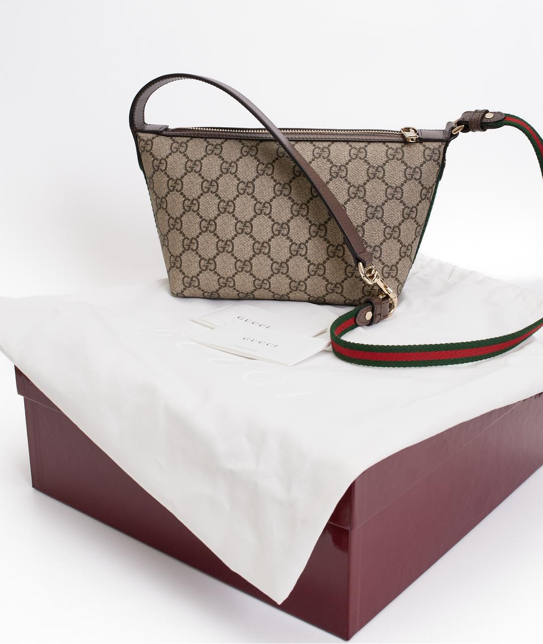 GUCCI Коричневая хлопковая сумка через плечо, фото 8