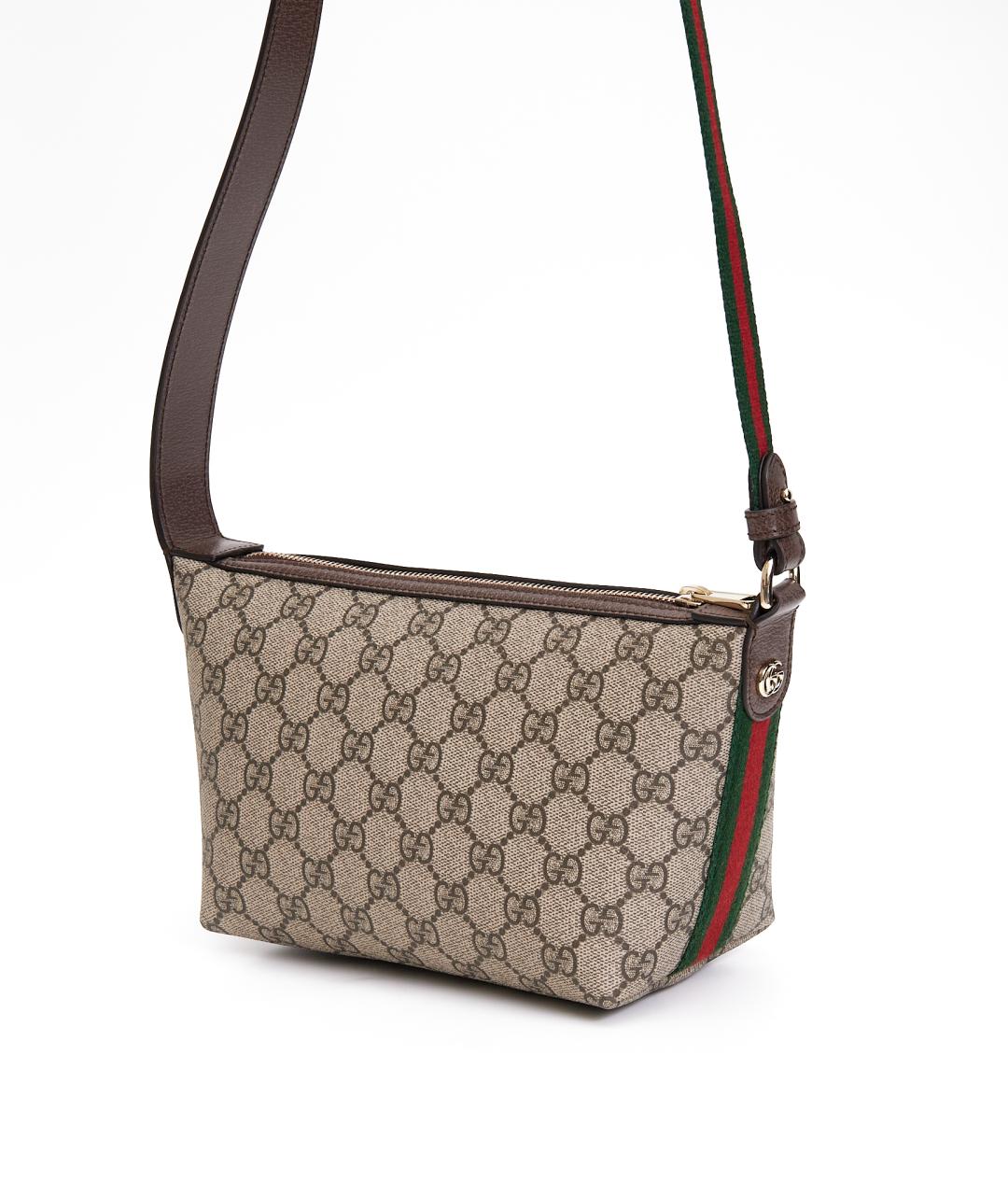 GUCCI Коричневая хлопковая сумка через плечо, фото 2