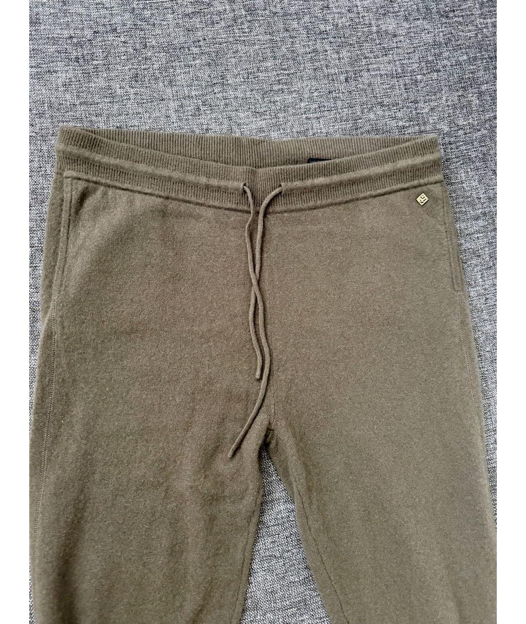 SANDRO Хаки кашемировые брюки узкие, фото 4