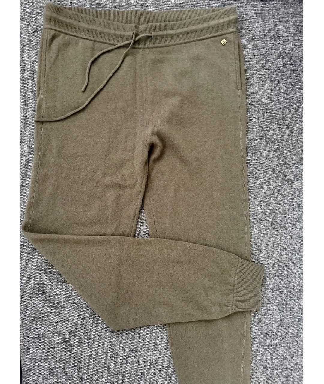 SANDRO Хаки кашемировые брюки узкие, фото 5