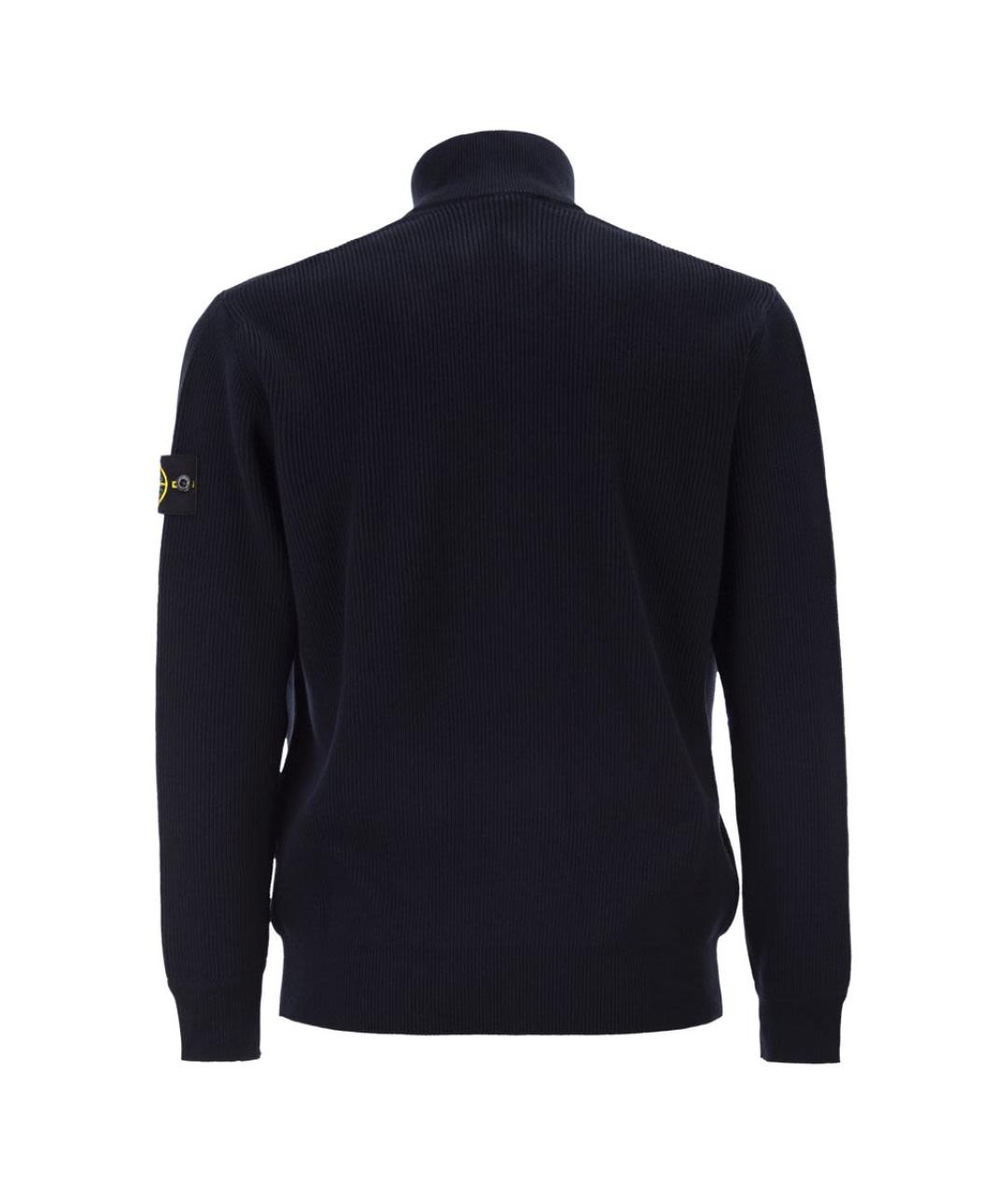 STONE ISLAND Темно-синий хлопковый кардиган, фото 2