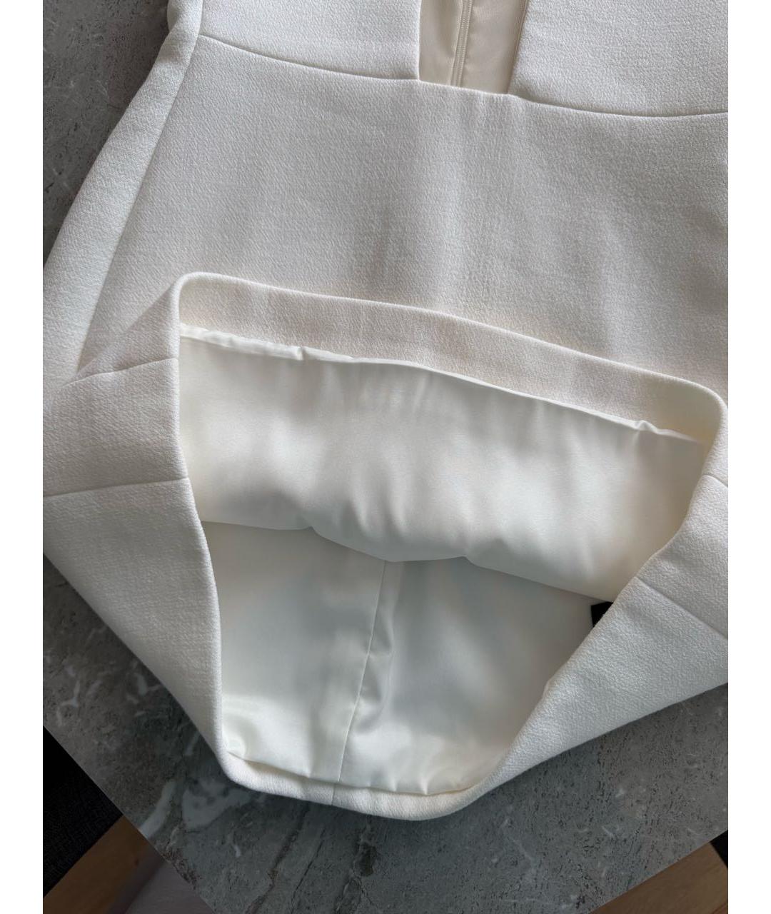 DAVID KOMA Белое шерстяное вечернее платье, фото 7