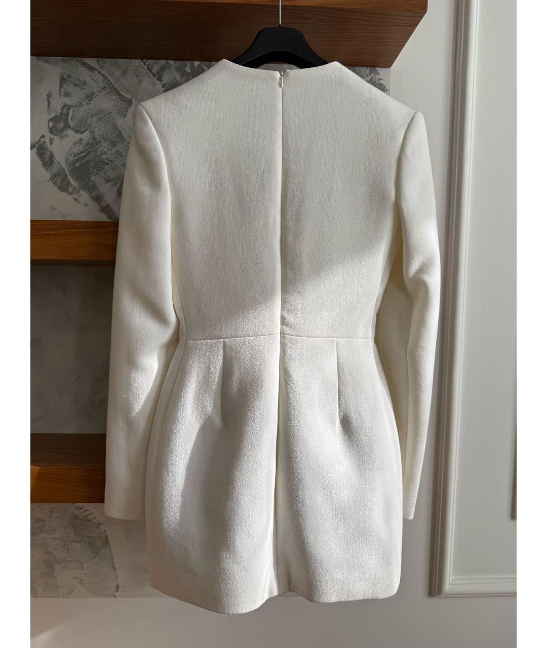 DAVID KOMA Белое шерстяное вечернее платье, фото 4