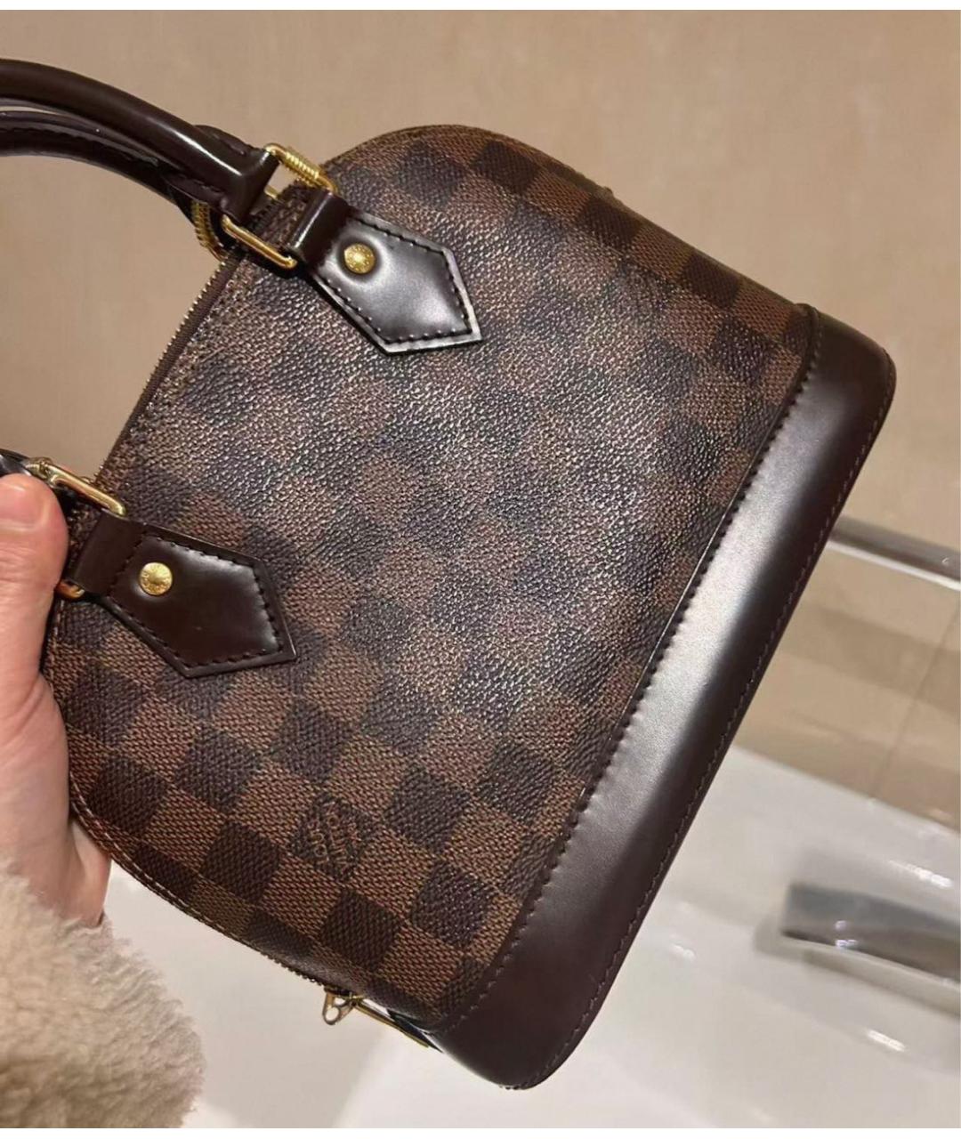 LOUIS VUITTON Коричневая сумка с короткими ручками, фото 3
