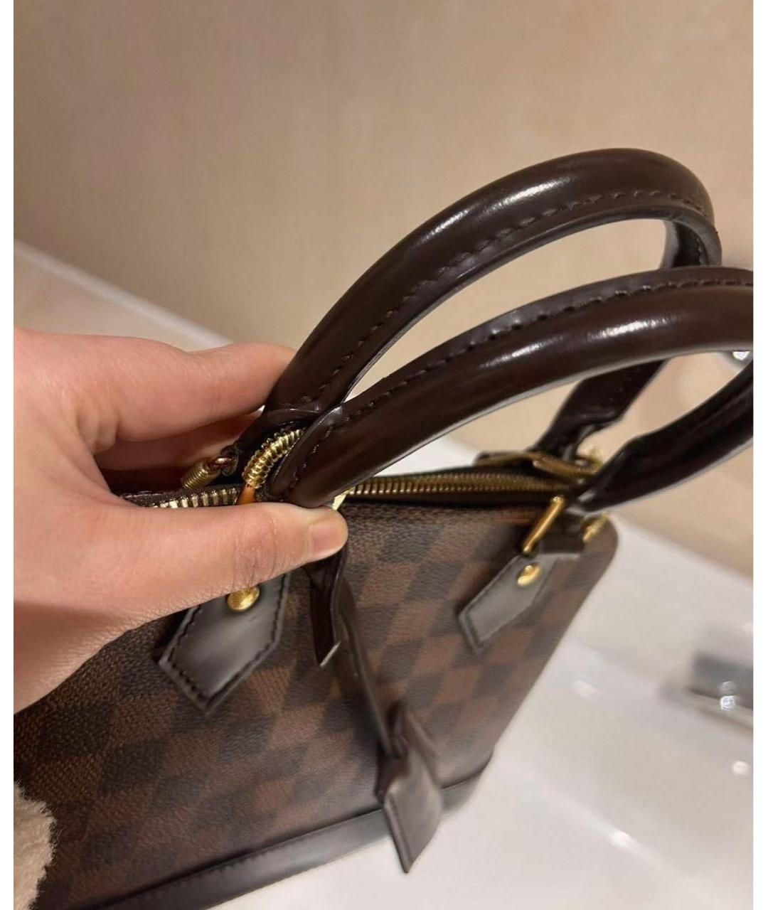 LOUIS VUITTON Коричневая сумка с короткими ручками, фото 5