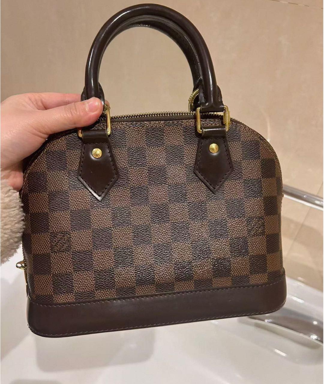 LOUIS VUITTON Коричневая сумка с короткими ручками, фото 4