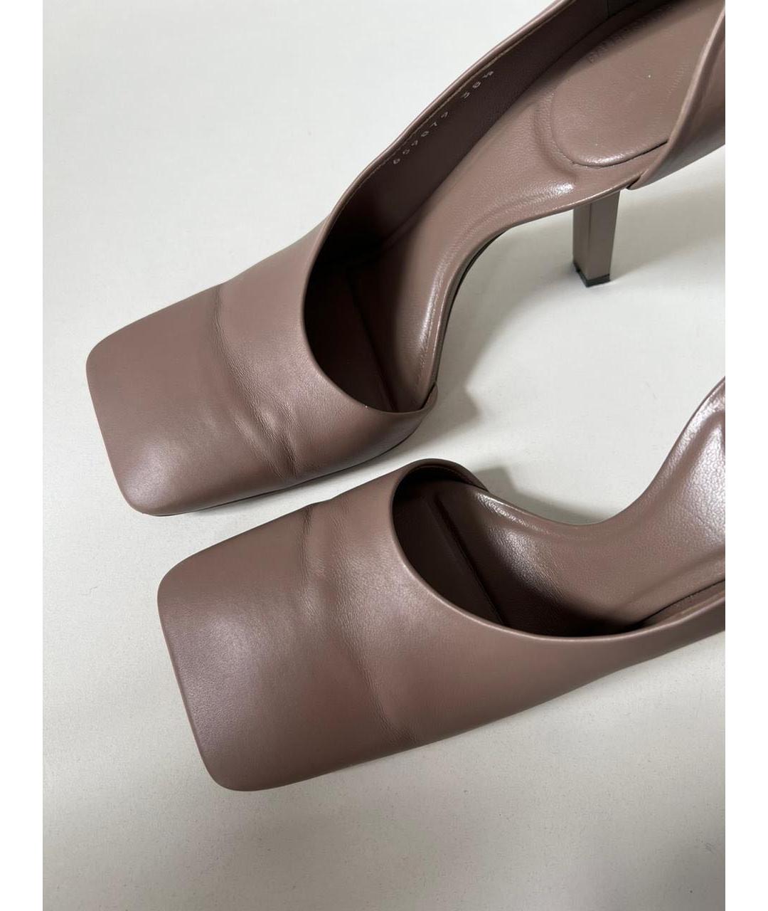 BALENCIAGA Коричневые кожаные туфли, фото 3