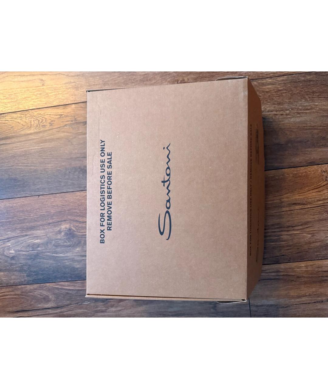 SANTONI Черная кожаная сумка на плечо, фото 8