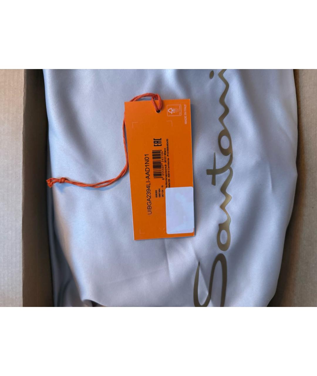 SANTONI Черная кожаная сумка на плечо, фото 7