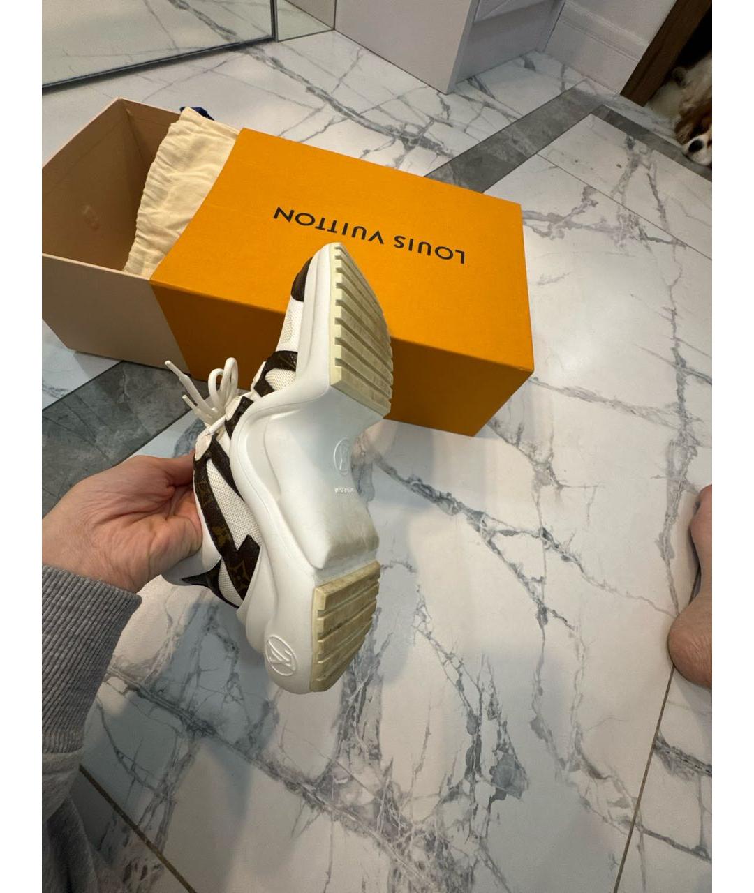 LOUIS VUITTON Белые текстильные кроссовки, фото 4