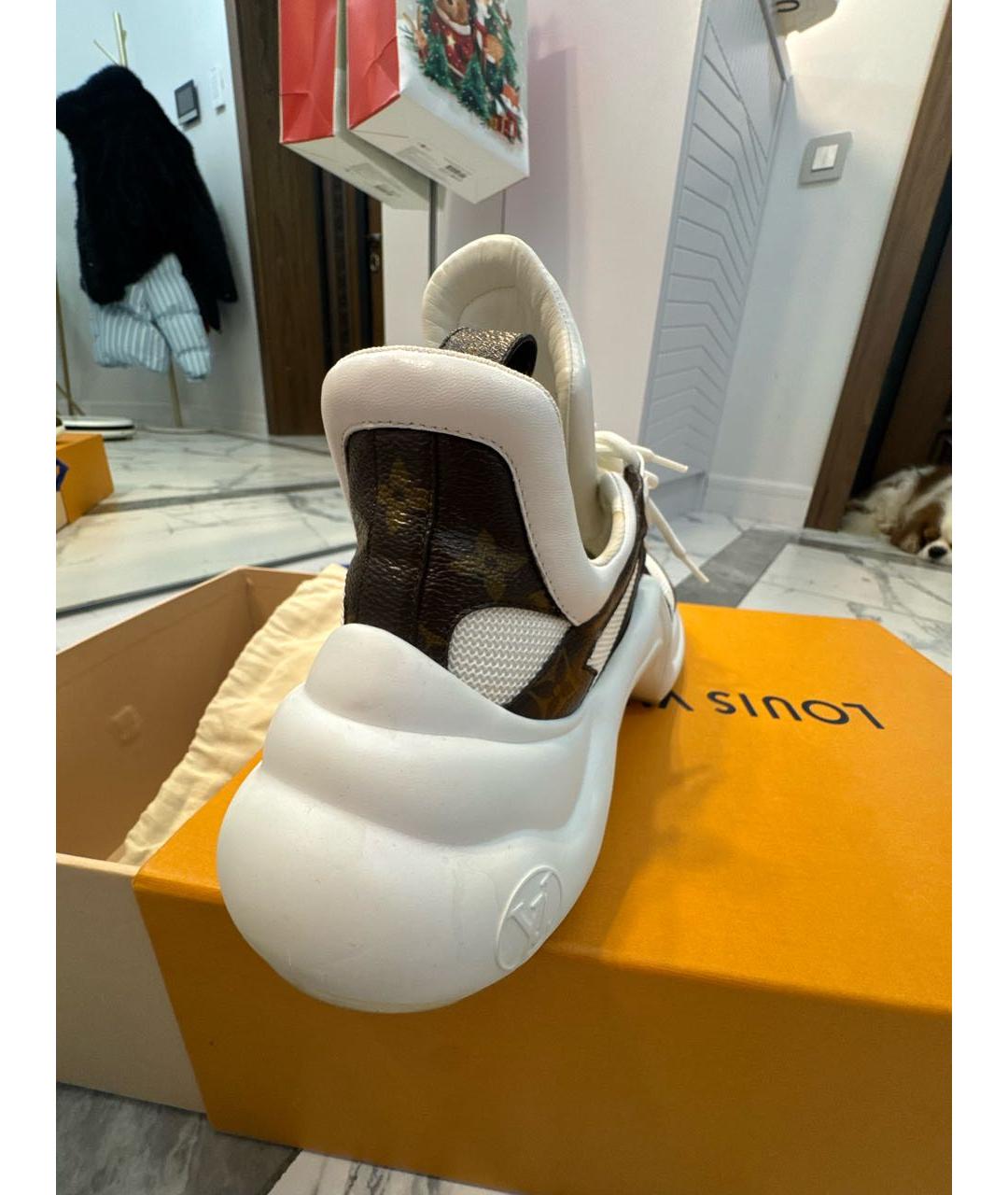 LOUIS VUITTON Белые текстильные кроссовки, фото 2