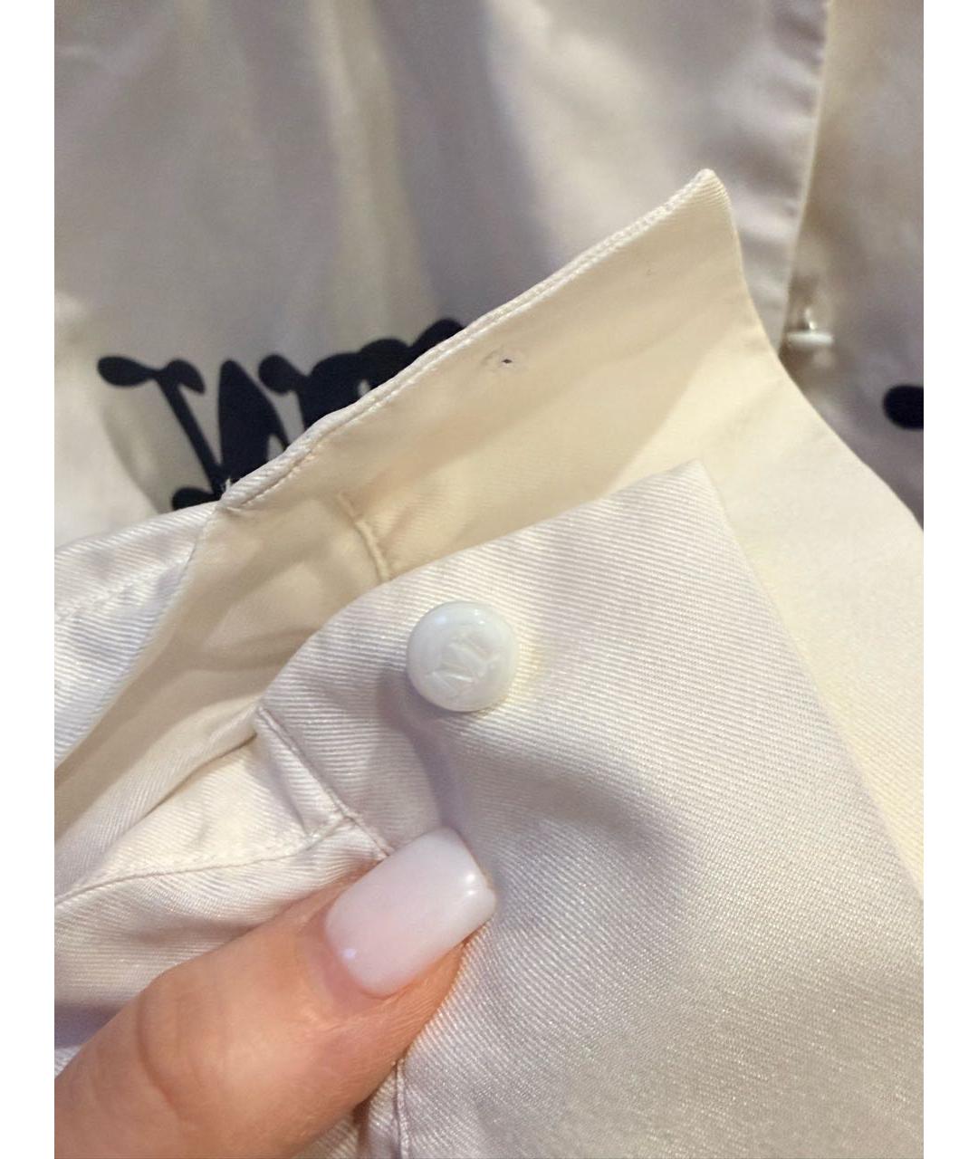 MAX MARA Белая шелковая блузы, фото 6