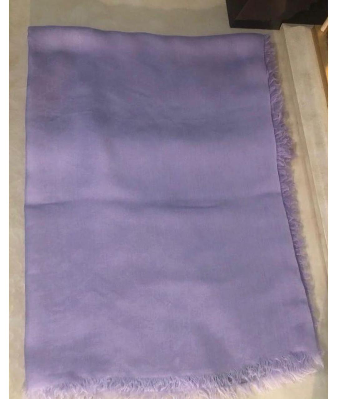 GUCCI Фиолетовый хлопковый платок, фото 7