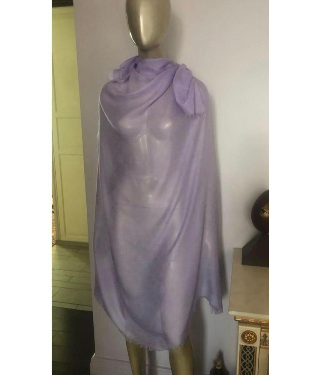 GUCCI Фиолетовый хлопковый платок, фото 6