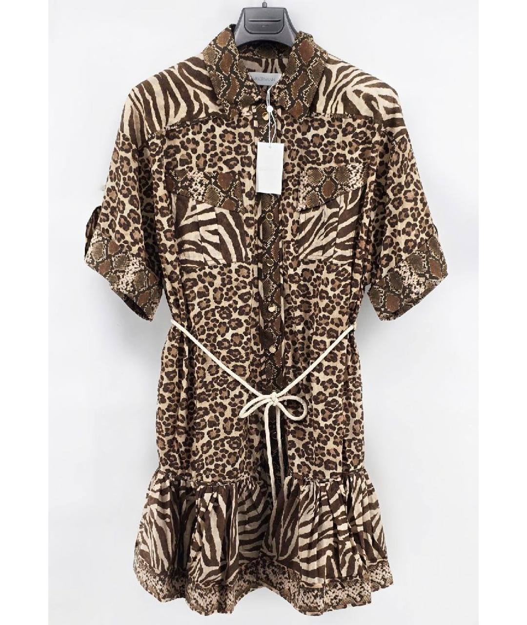 ZIMMERMANN Коричневое хлопковое платье, фото 10