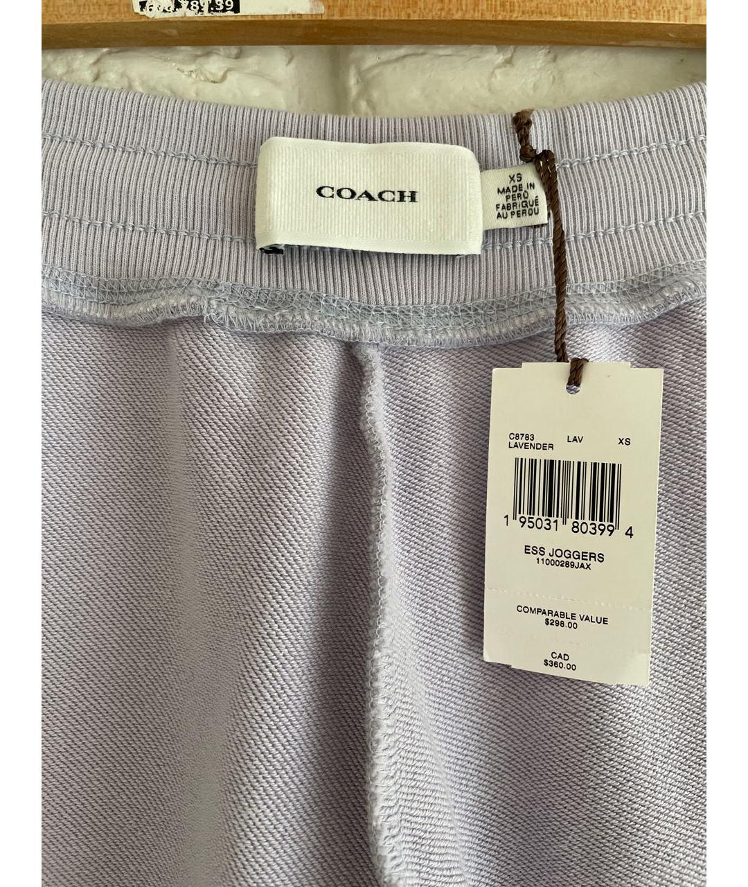 COACH Фиолетовый хлопковый спортивные костюмы, фото 3