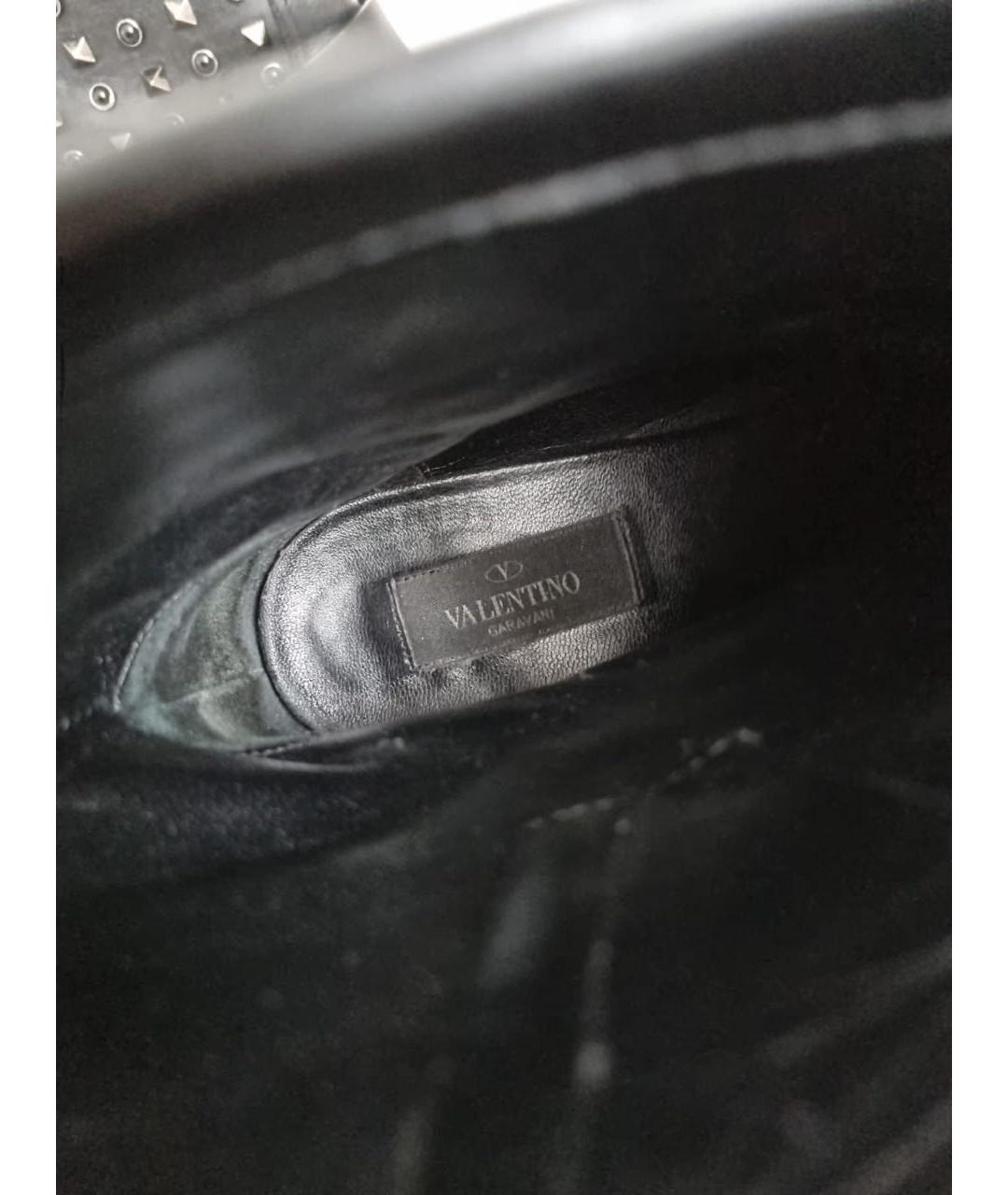 VALENTINO Черные кожаные ботинки, фото 7