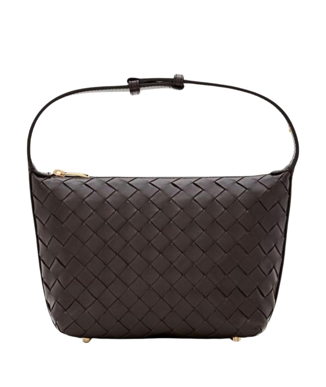 BOTTEGA VENETA Коричневая кожаная сумка через плечо, фото 1