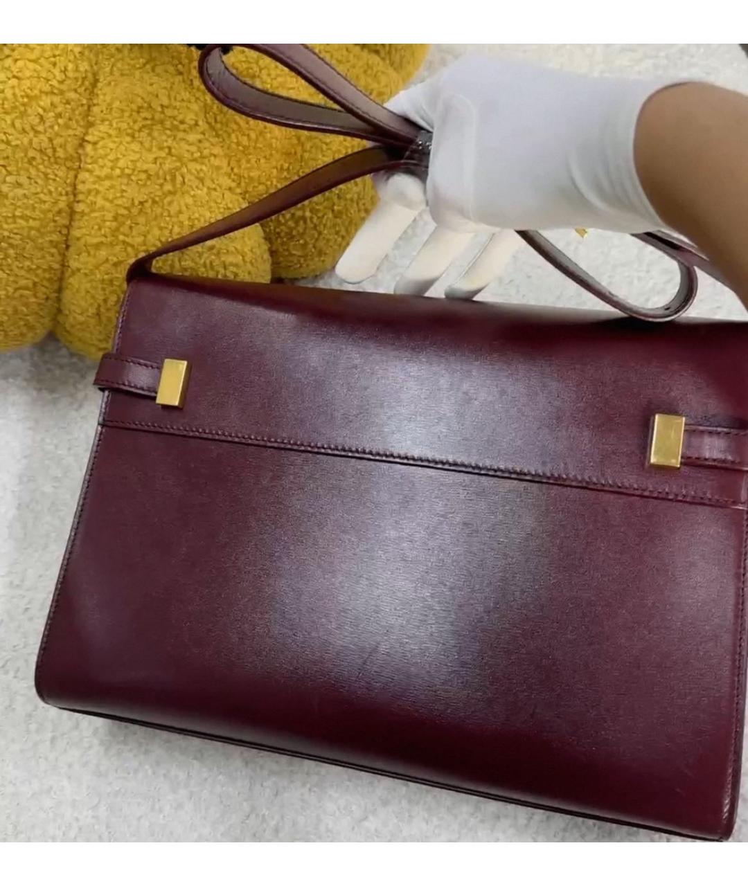 SAINT LAURENT Коричневая кожаная сумка через плечо, фото 2