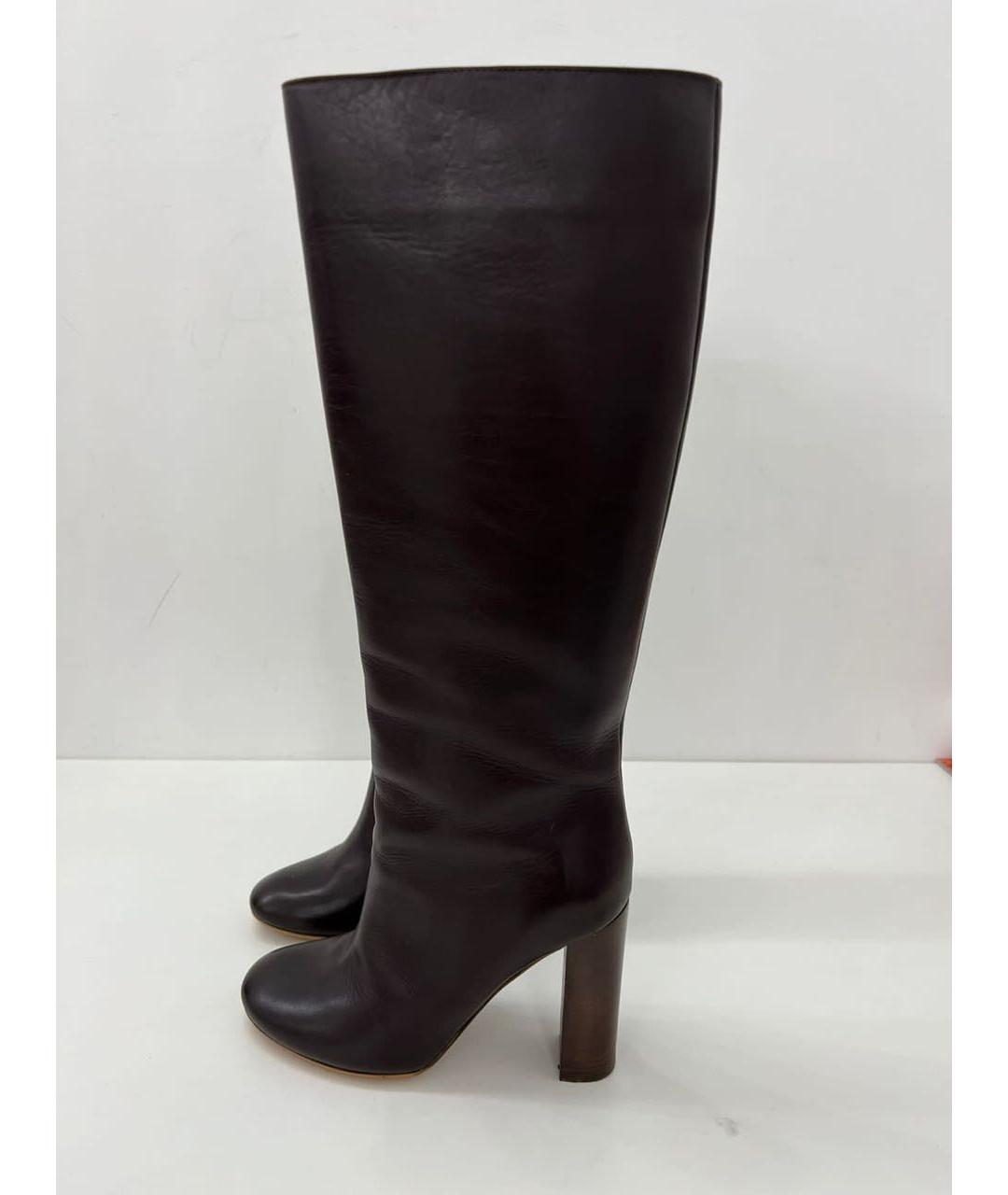 CHLOE Коричневые кожаные сапоги, фото 7