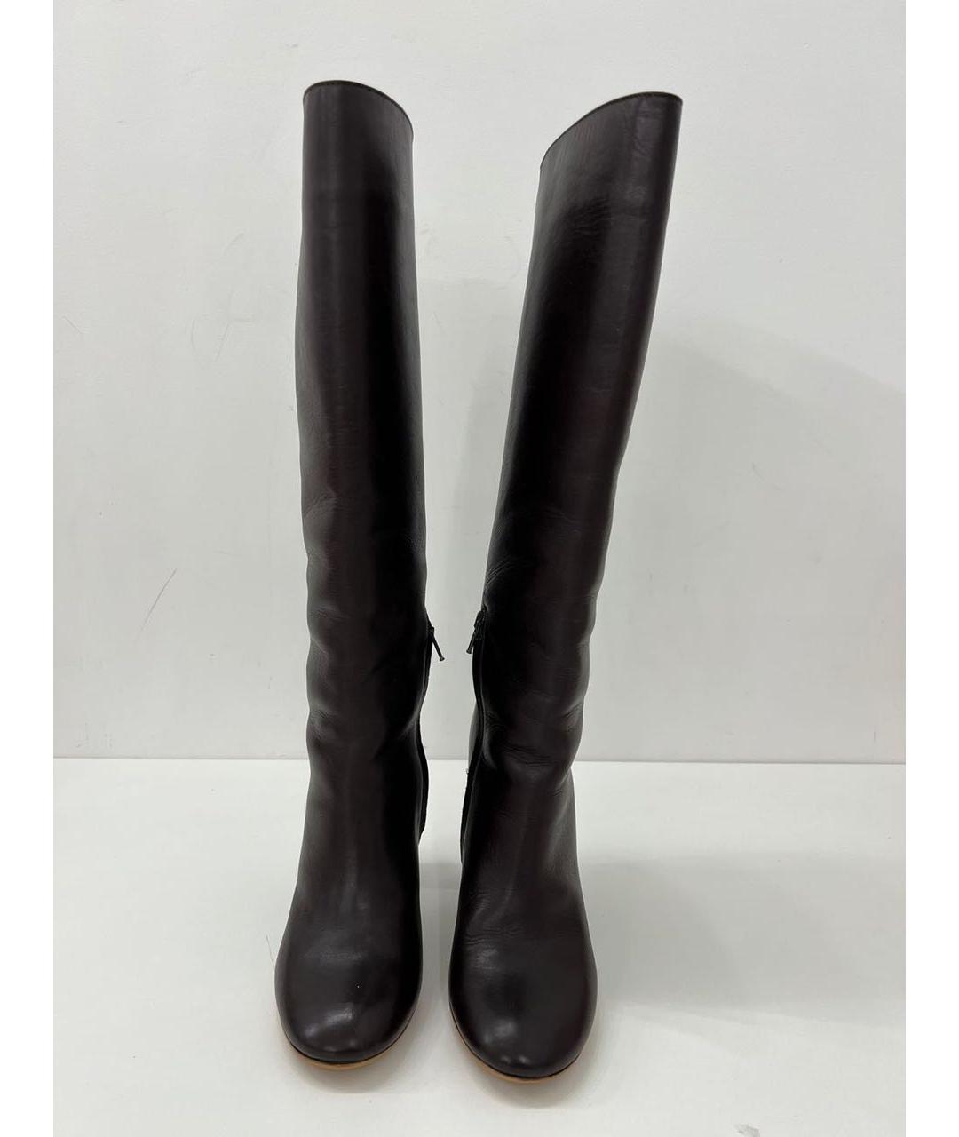 CHLOE Коричневые кожаные сапоги, фото 2