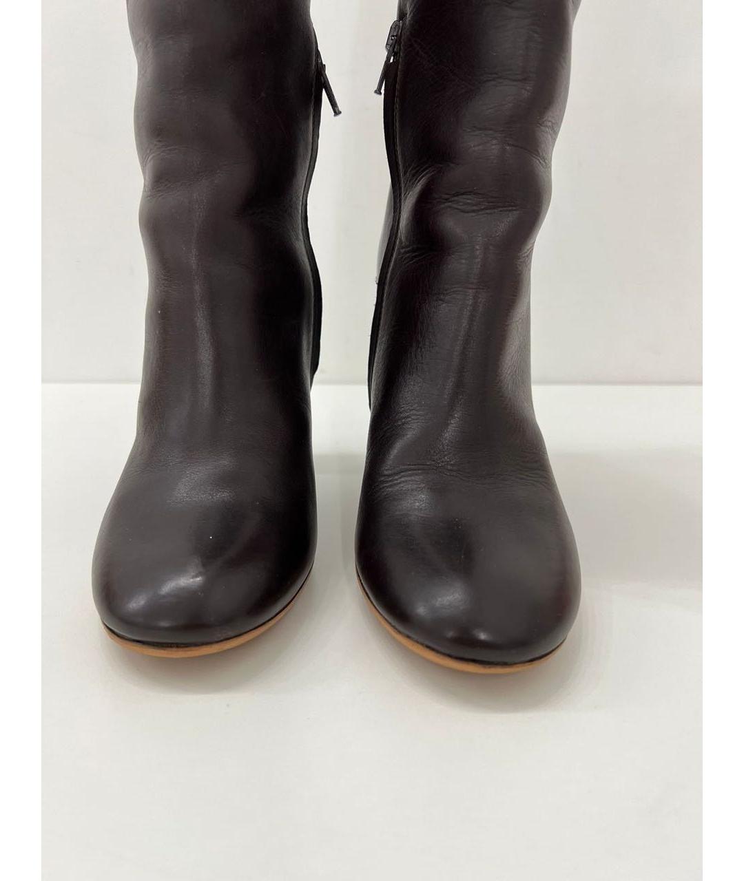CHLOE Коричневые кожаные сапоги, фото 3